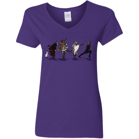 T-Shirts Purple / S Caminando Hacía El Grial Women's V-Neck T-Shirt