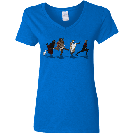 T-Shirts Royal / S Caminando Hacía El Grial Women's V-Neck T-Shirt