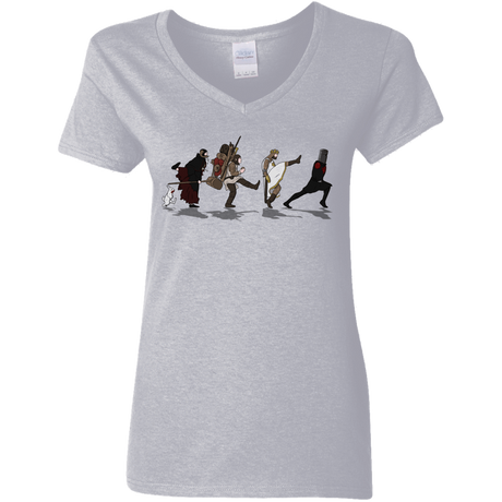 T-Shirts Sport Grey / S Caminando Hacía El Grial Women's V-Neck T-Shirt