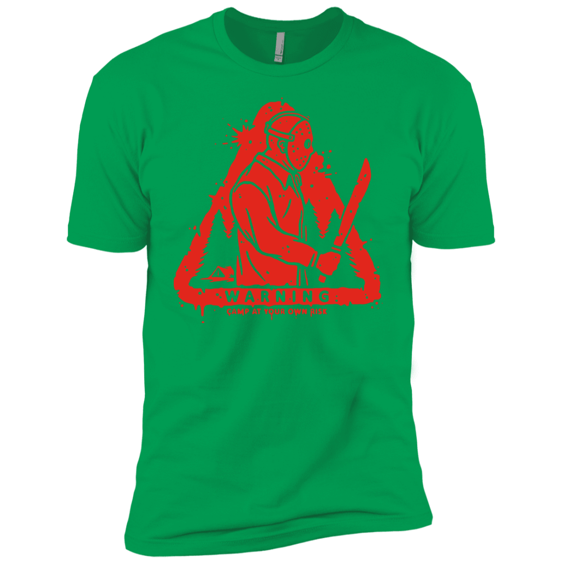 T-Shirts Kelly Green / YXS Camp at Your Own Risk Boys Premium T-Shirt
