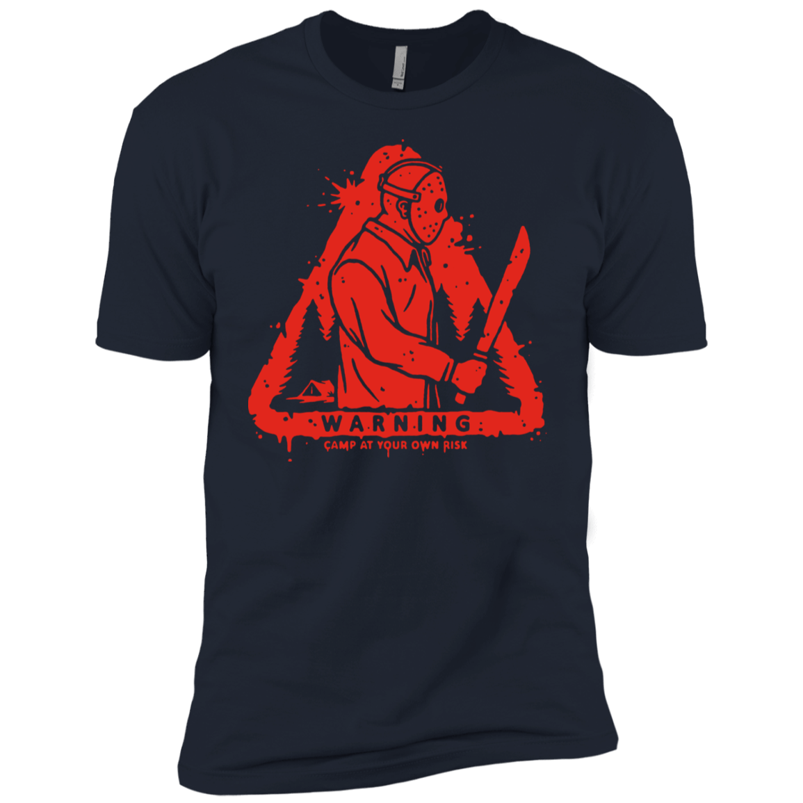 T-Shirts Midnight Navy / YXS Camp at Your Own Risk Boys Premium T-Shirt