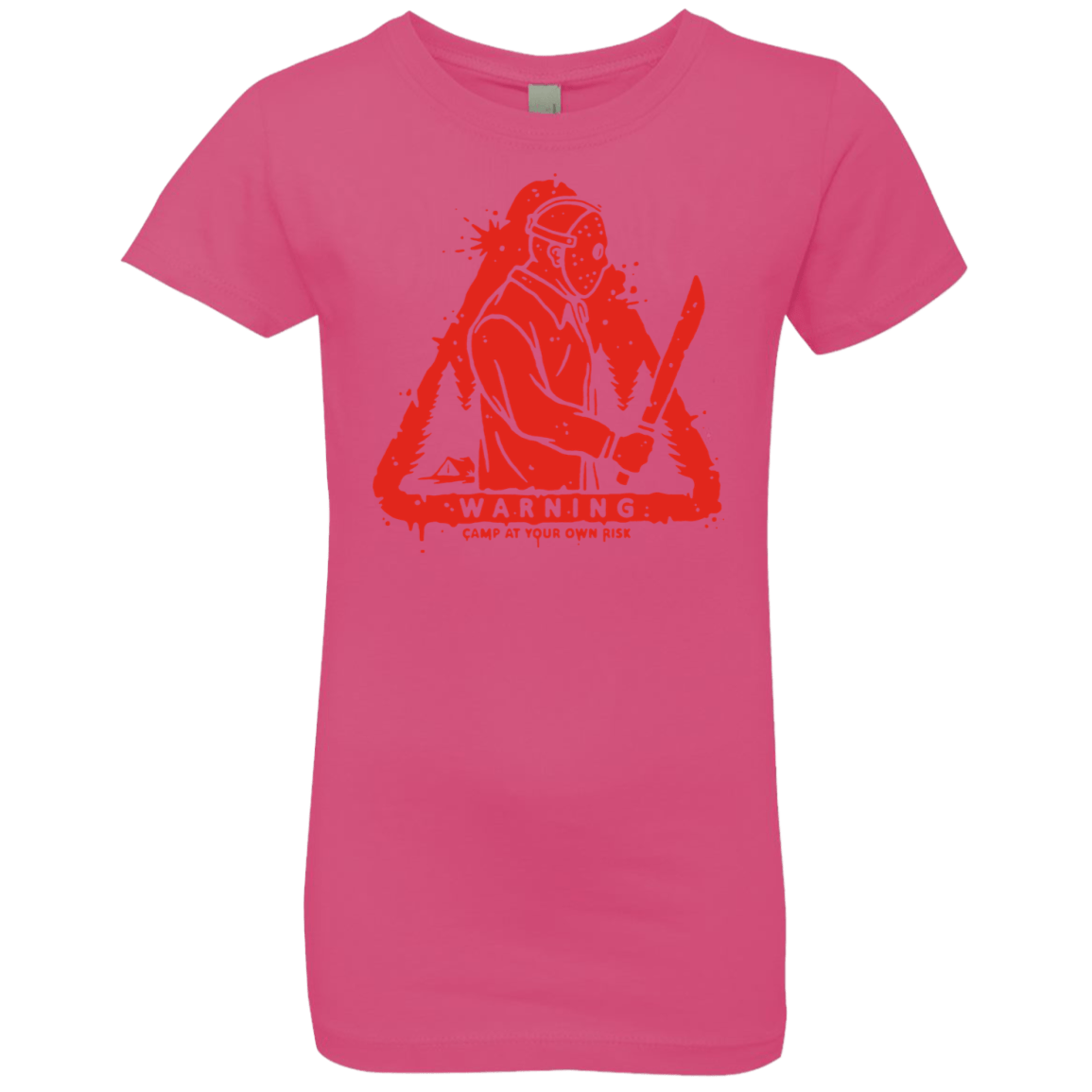 T-Shirts Hot Pink / YXS Camp at Your Own Risk Girls Premium T-Shirt