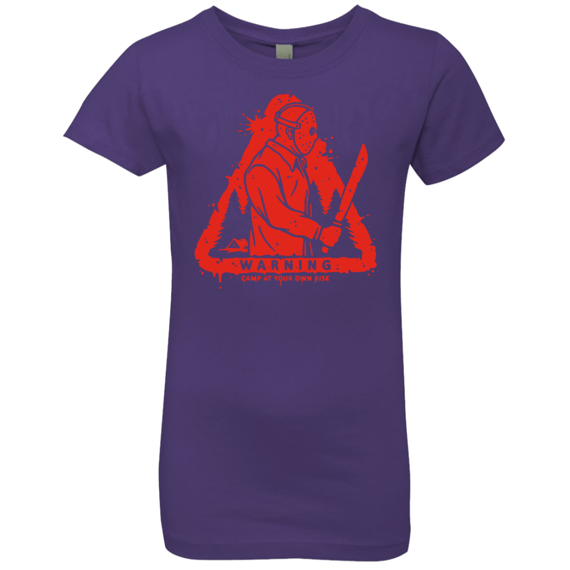 T-Shirts Purple Rush / YXS Camp at Your Own Risk Girls Premium T-Shirt
