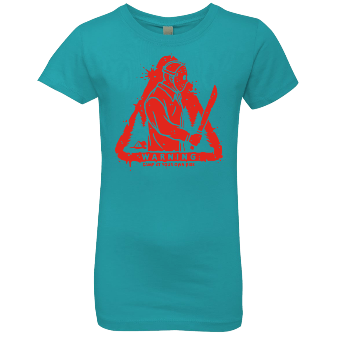 T-Shirts Tahiti Blue / YXS Camp at Your Own Risk Girls Premium T-Shirt
