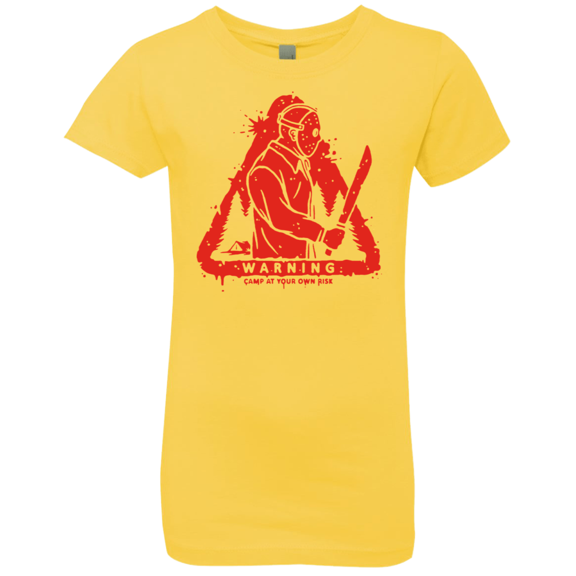 T-Shirts Vibrant Yellow / YXS Camp at Your Own Risk Girls Premium T-Shirt