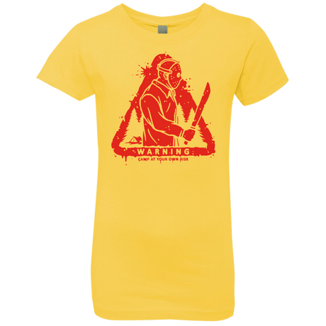 T-Shirts Vibrant Yellow / YXS Camp at Your Own Risk Girls Premium T-Shirt