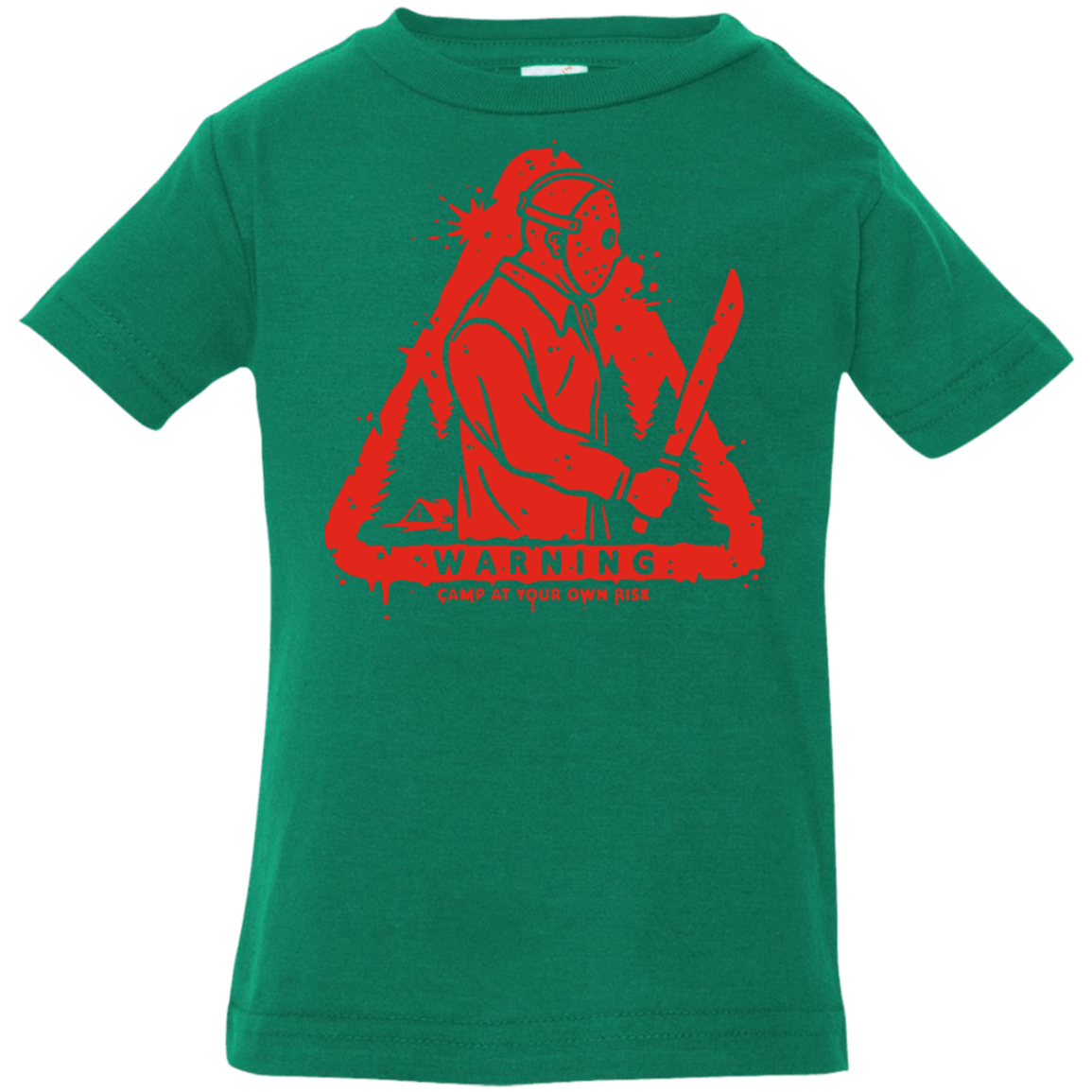 T-Shirts Kelly / 6 Months Camp at Your Own Risk Infant Premium T-Shirt