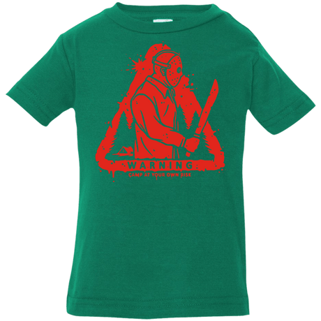 T-Shirts Kelly / 6 Months Camp at Your Own Risk Infant Premium T-Shirt