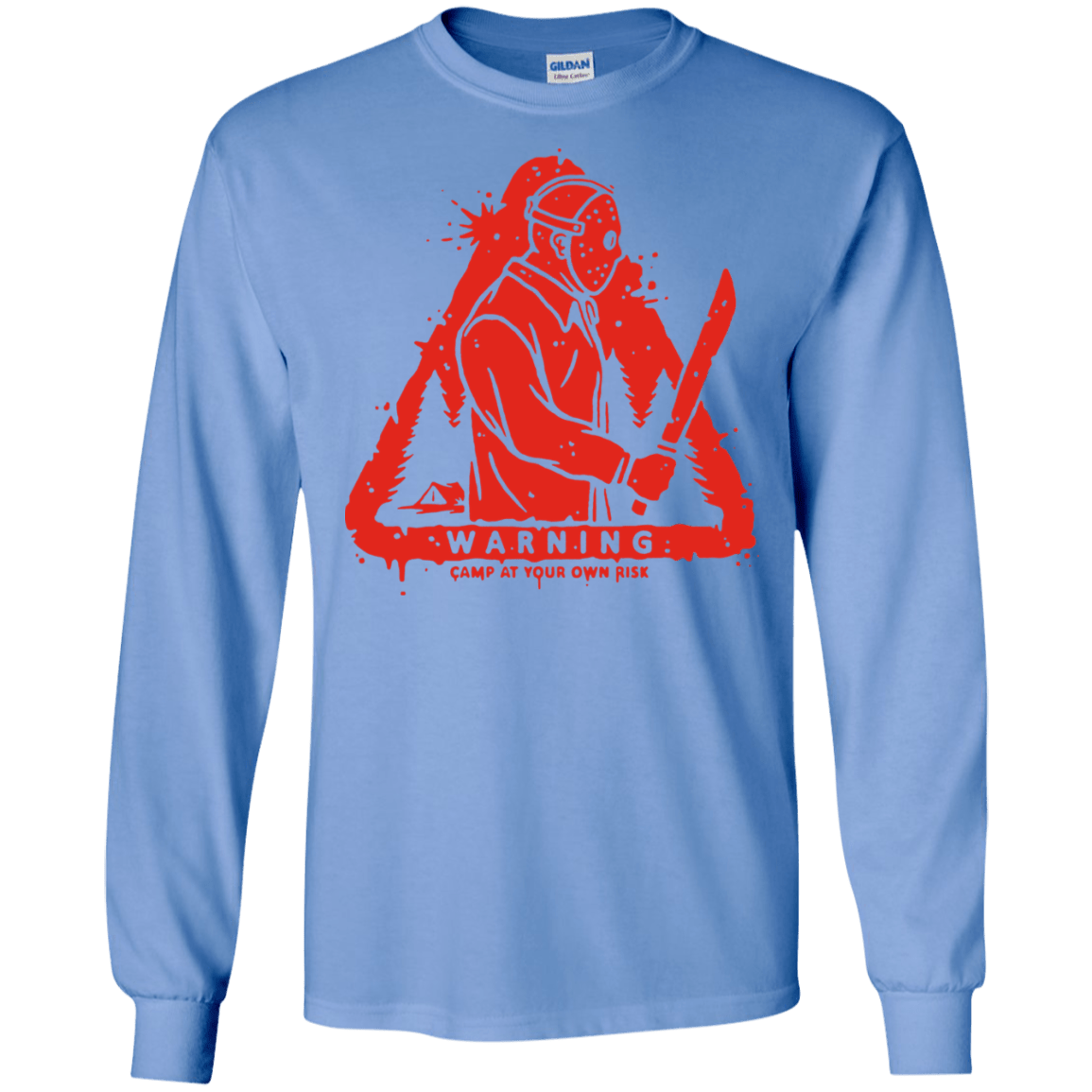 T-Shirts Carolina Blue / S Camp at Your Own Risk Men's Long Sleeve T-Shirt