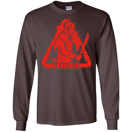 T-Shirts Dark Chocolate / S Camp at Your Own Risk Men's Long Sleeve T-Shirt