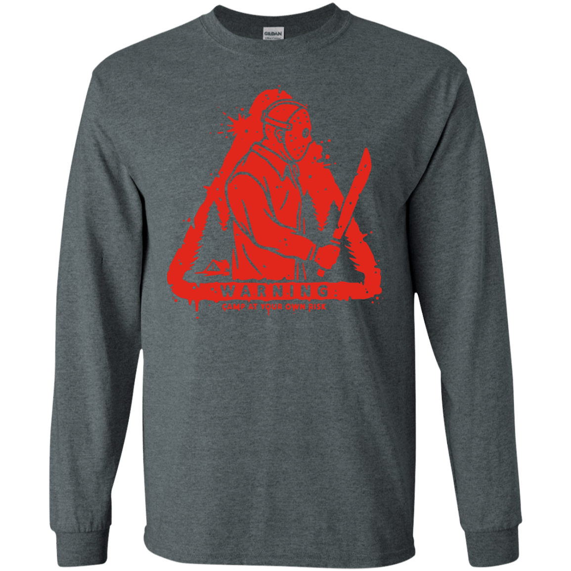 T-Shirts Dark Heather / S Camp at Your Own Risk Men's Long Sleeve T-Shirt