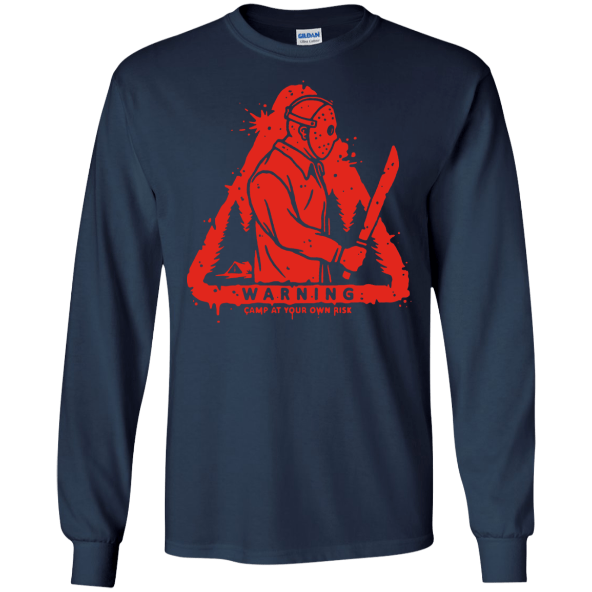 T-Shirts Navy / S Camp at Your Own Risk Men's Long Sleeve T-Shirt