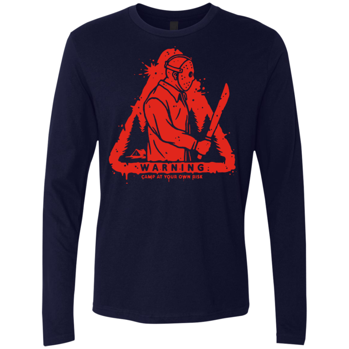 T-Shirts Midnight Navy / S Camp at Your Own Risk Men's Premium Long Sleeve