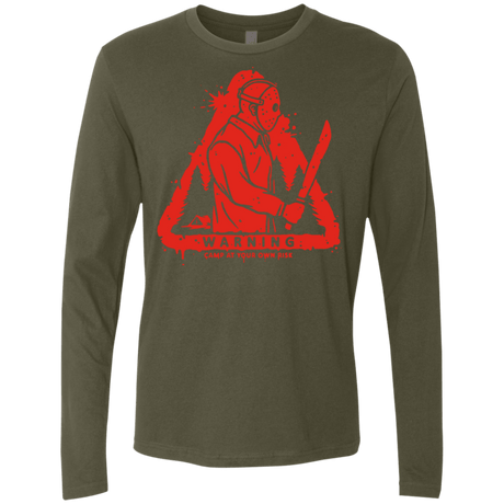 T-Shirts Military Green / S Camp at Your Own Risk Men's Premium Long Sleeve
