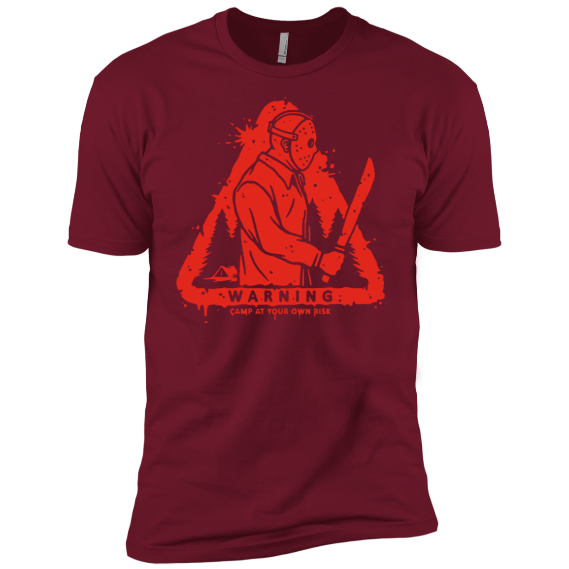 T-Shirts Cardinal / X-Small Camp at Your Own Risk Men's Premium T-Shirt