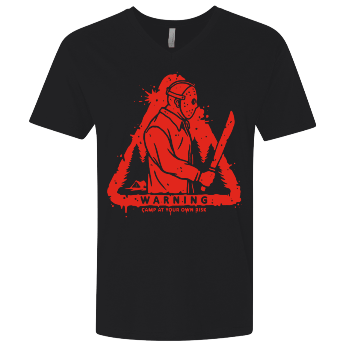 T-Shirts Black / X-Small Camp at Your Own Risk Men's Premium V-Neck
