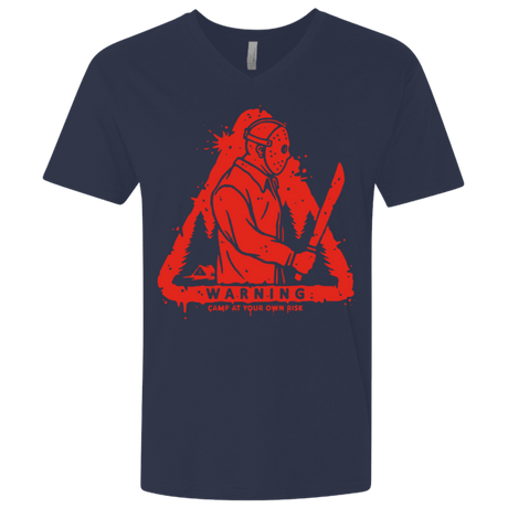 T-Shirts Midnight Navy / X-Small Camp at Your Own Risk Men's Premium V-Neck