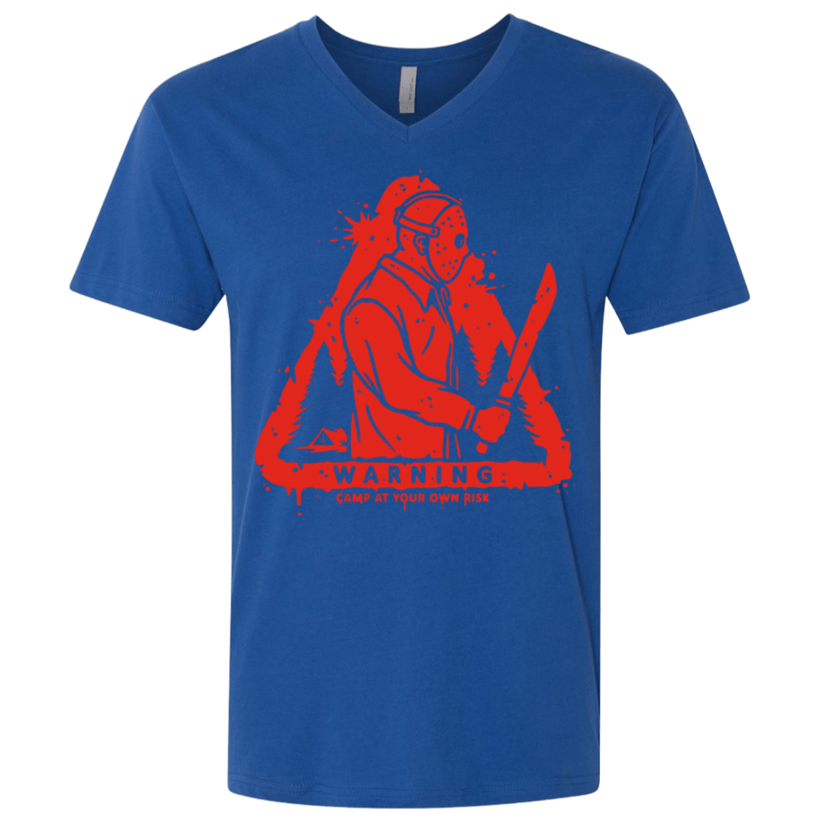 T-Shirts Royal / X-Small Camp at Your Own Risk Men's Premium V-Neck