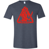 T-Shirts Heather Navy / S Camp at Your Own Risk Men's Semi-Fitted Softstyle