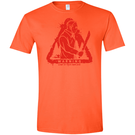 T-Shirts Orange / S Camp at Your Own Risk Men's Semi-Fitted Softstyle