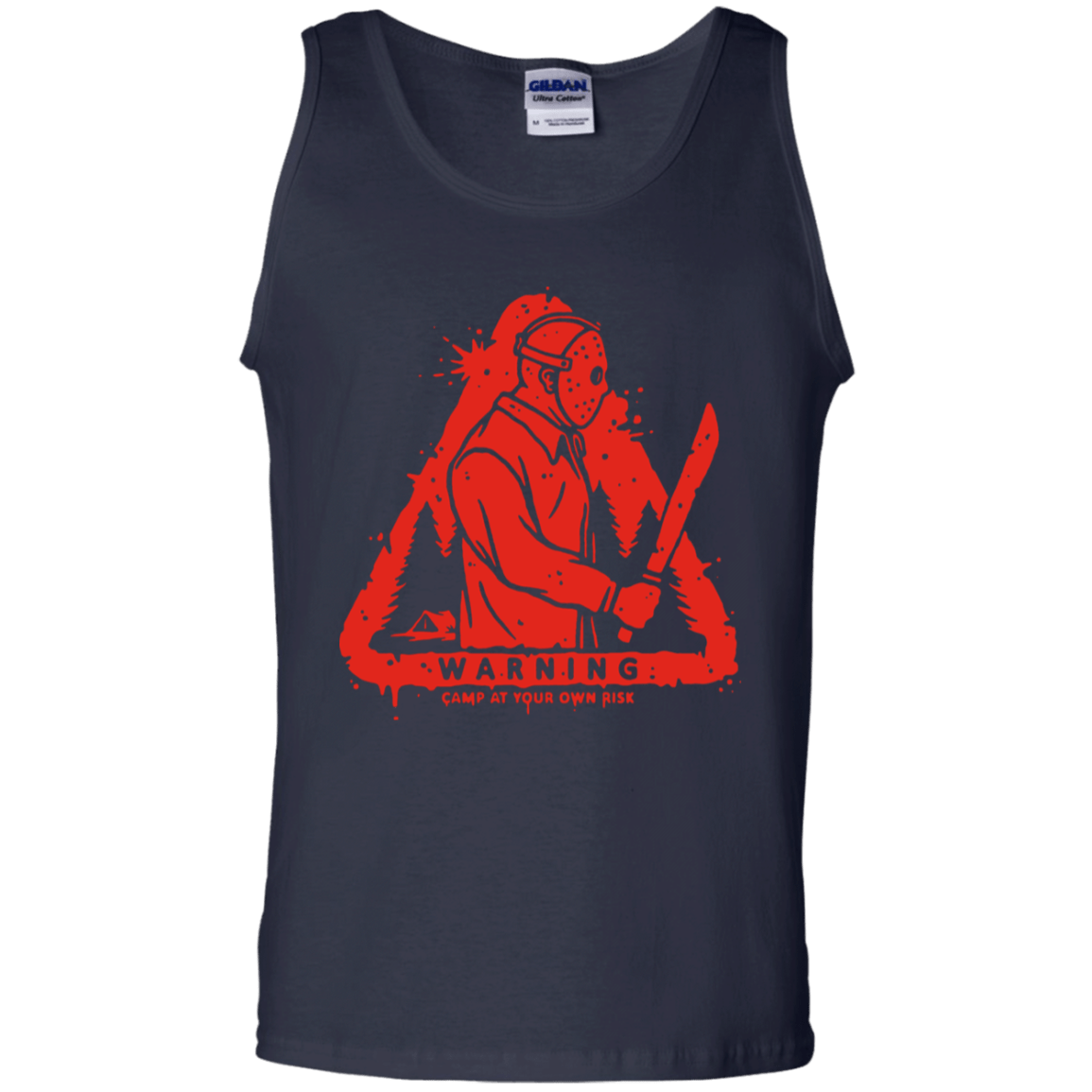 T-Shirts Navy / S Camp at Your Own Risk Men's Tank Top