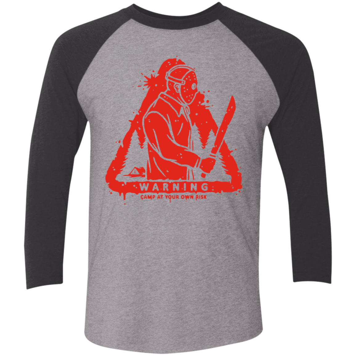 T-Shirts Premium Heather/Vintage Black / X-Small Camp at Your Own Risk Men's Triblend 3/4 Sleeve
