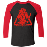 T-Shirts Vintage Black/Vintage Red / X-Small Camp at Your Own Risk Men's Triblend 3/4 Sleeve