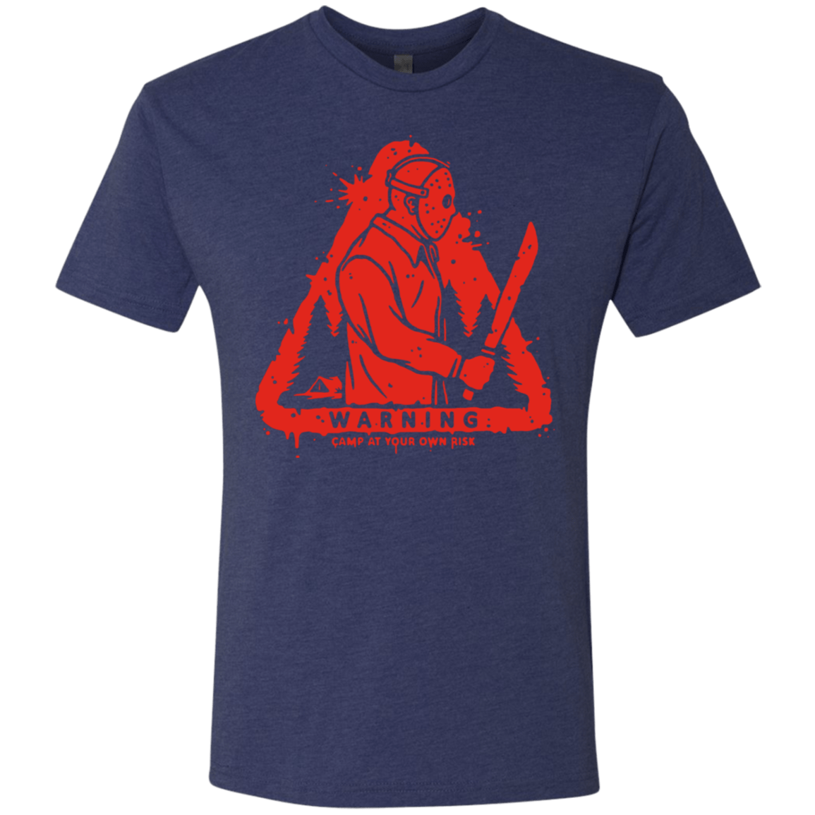 T-Shirts Vintage Navy / S Camp at Your Own Risk Men's Triblend T-Shirt