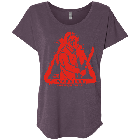 T-Shirts Vintage Purple / X-Small Camp at Your Own Risk Triblend Dolman Sleeve