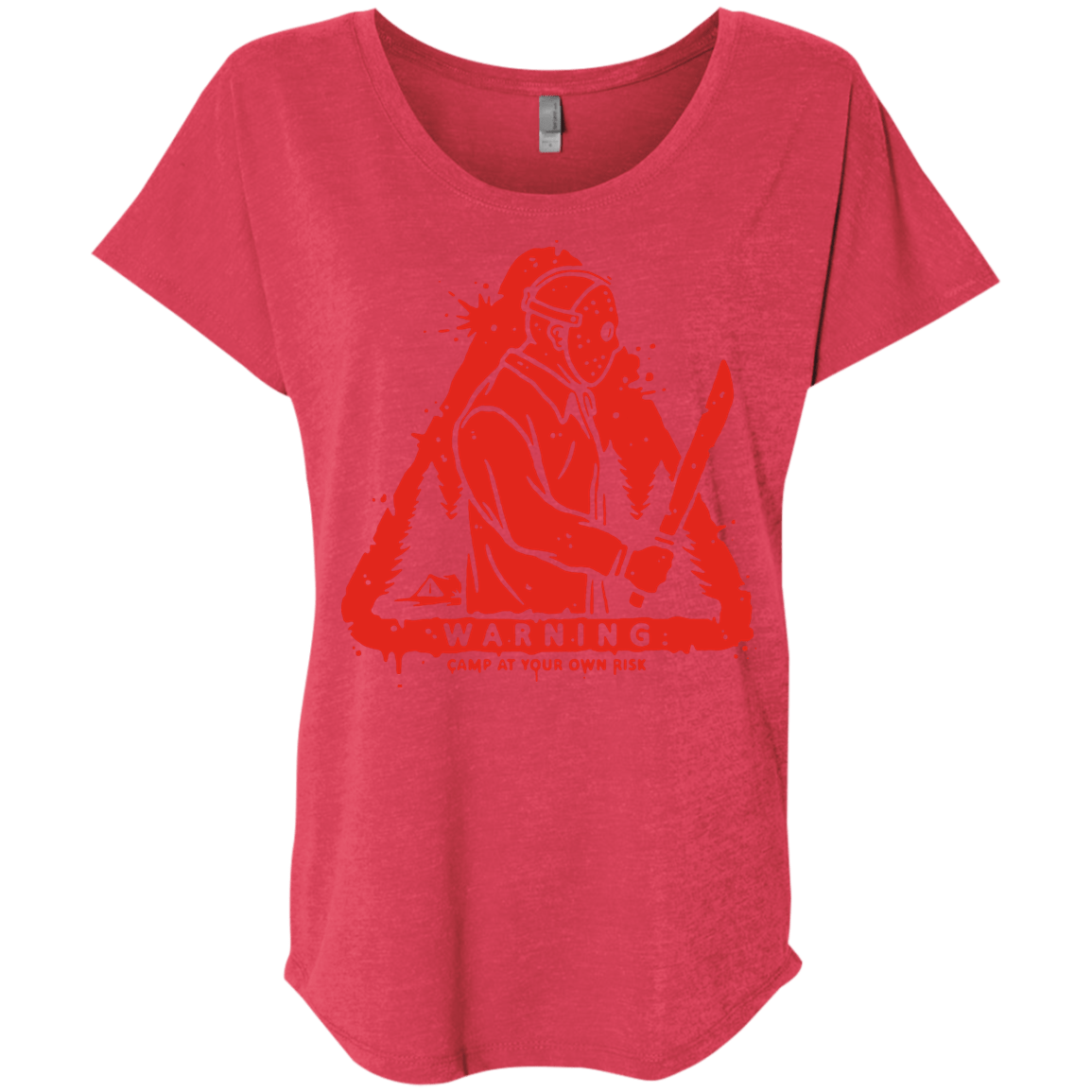 T-Shirts Vintage Red / X-Small Camp at Your Own Risk Triblend Dolman Sleeve