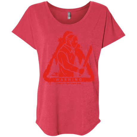 T-Shirts Vintage Red / X-Small Camp at Your Own Risk Triblend Dolman Sleeve