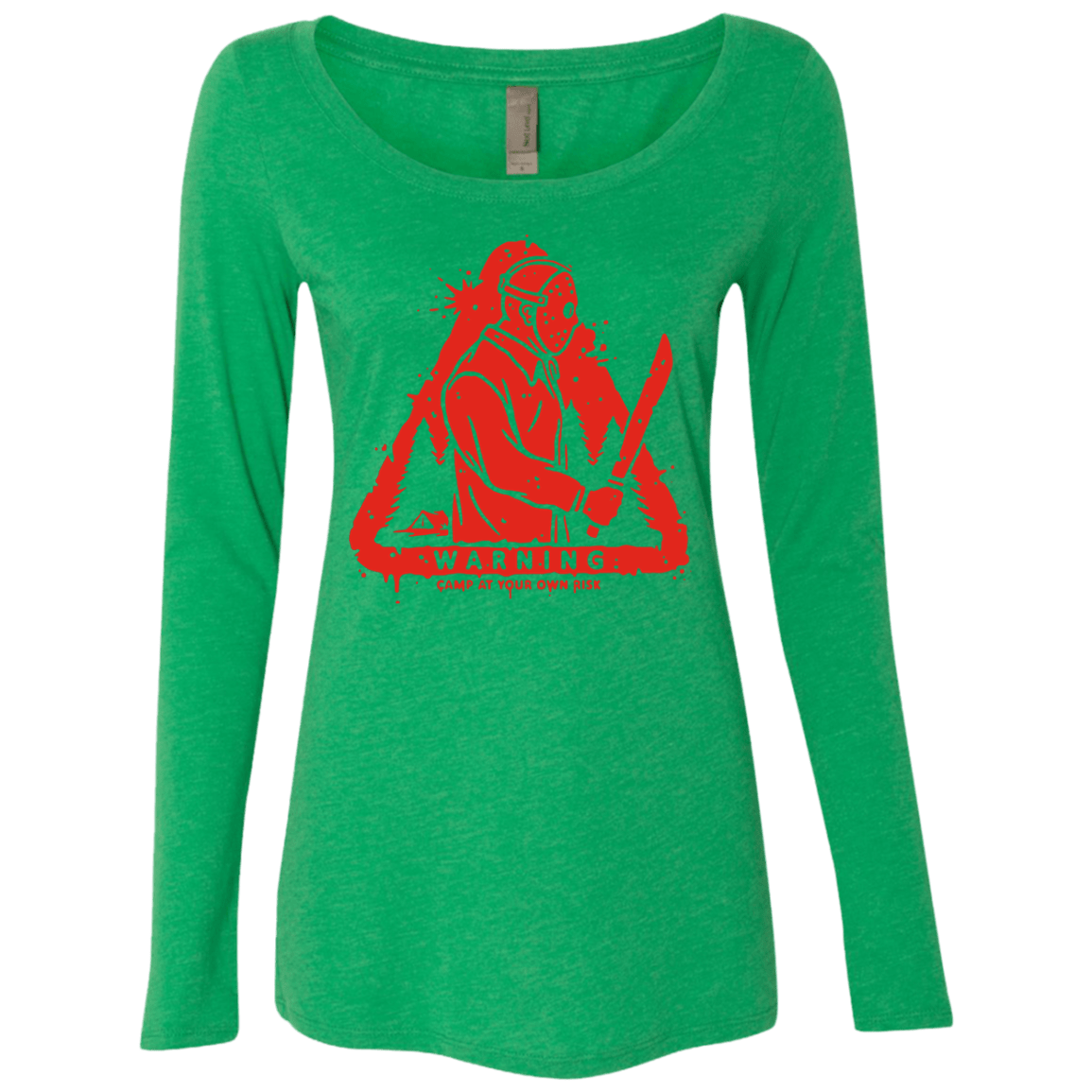 T-Shirts Envy / S Camp at Your Own Risk Women's Triblend Long Sleeve Shirt