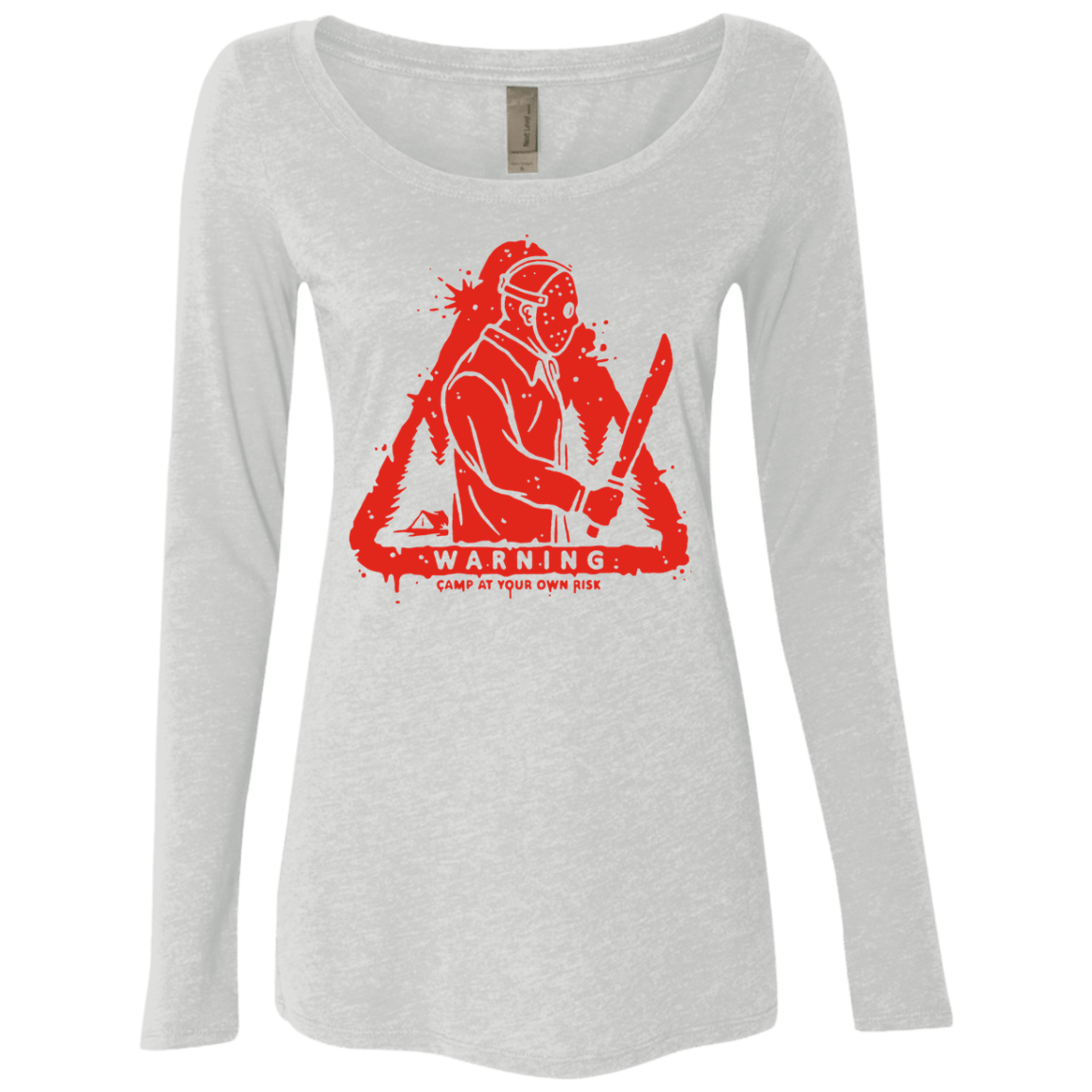 T-Shirts Heather White / S Camp at Your Own Risk Women's Triblend Long Sleeve Shirt