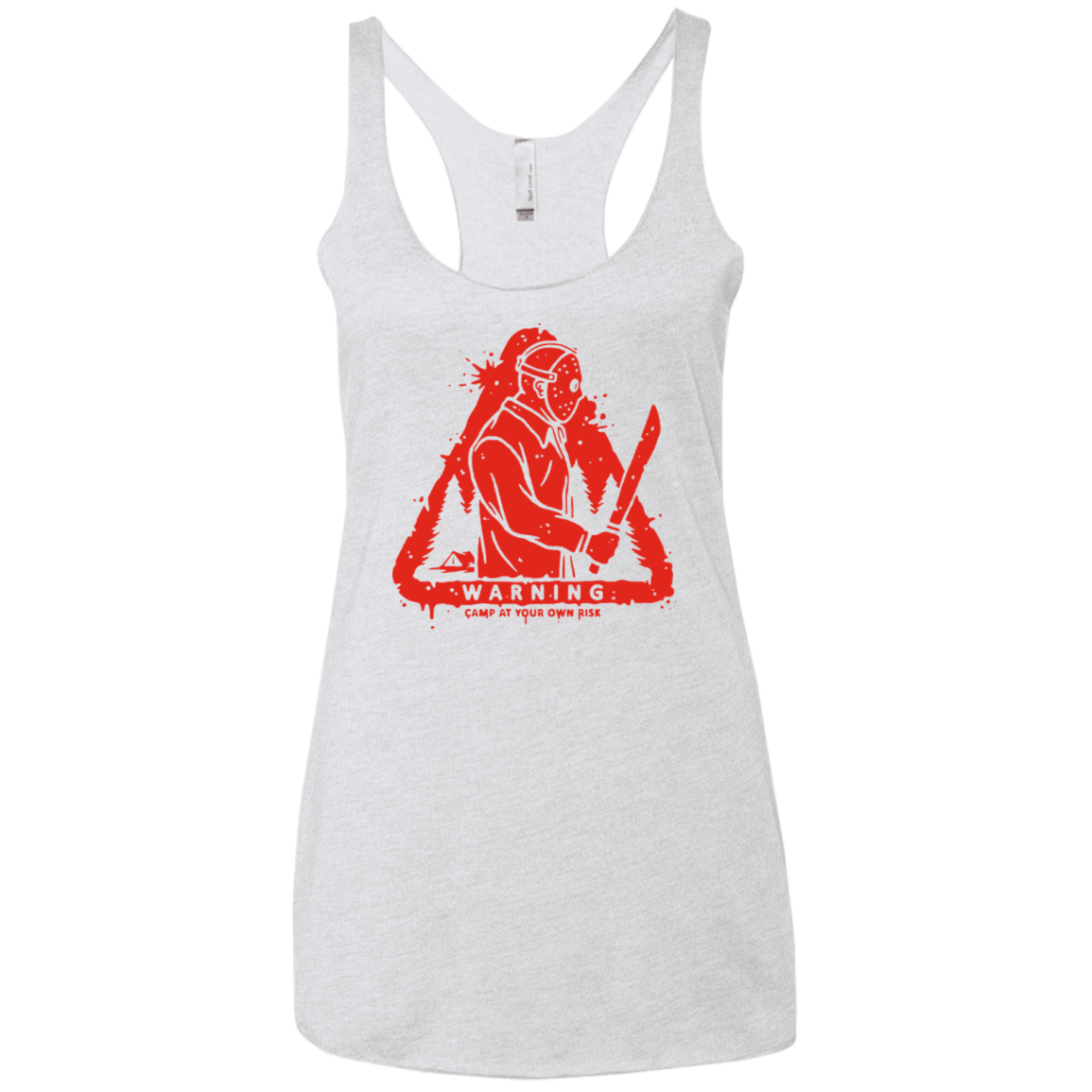 T-Shirts Heather White / X-Small Camp at Your Own Risk Women's Triblend Racerback Tank
