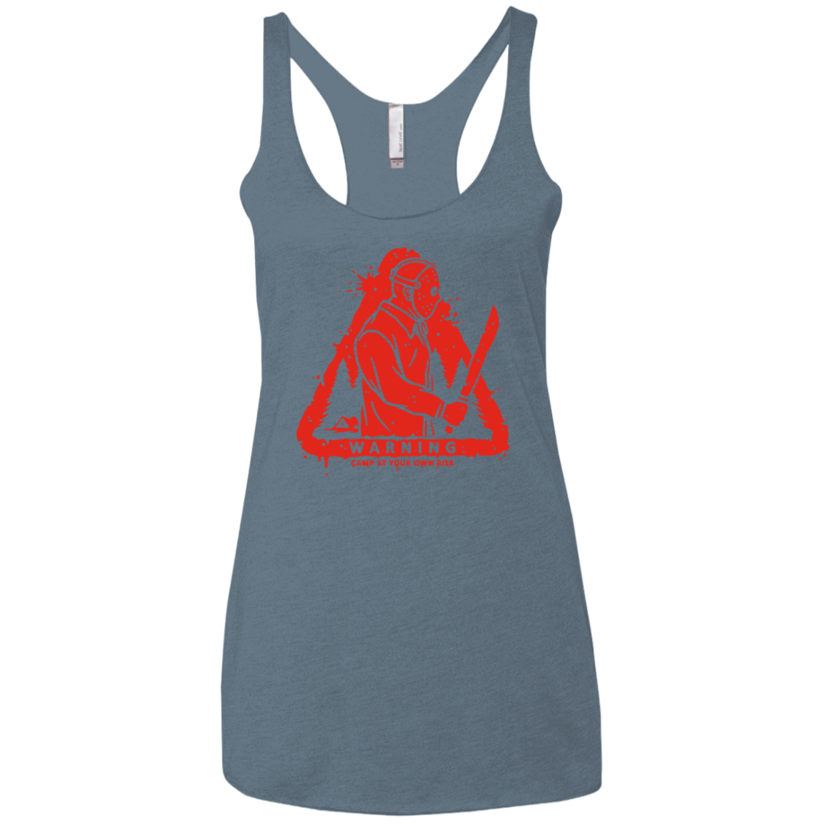 T-Shirts Indigo / X-Small Camp at Your Own Risk Women's Triblend Racerback Tank