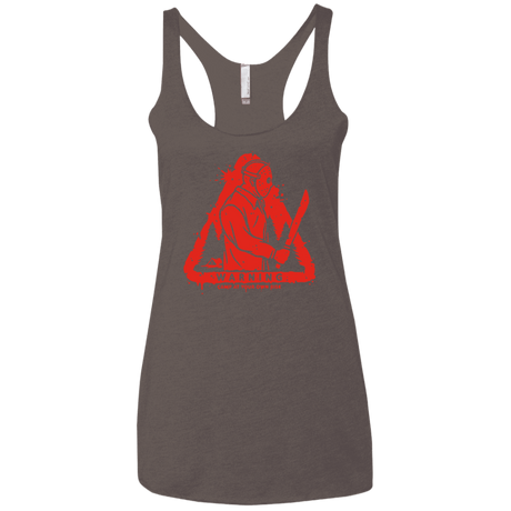 T-Shirts Macchiato / X-Small Camp at Your Own Risk Women's Triblend Racerback Tank