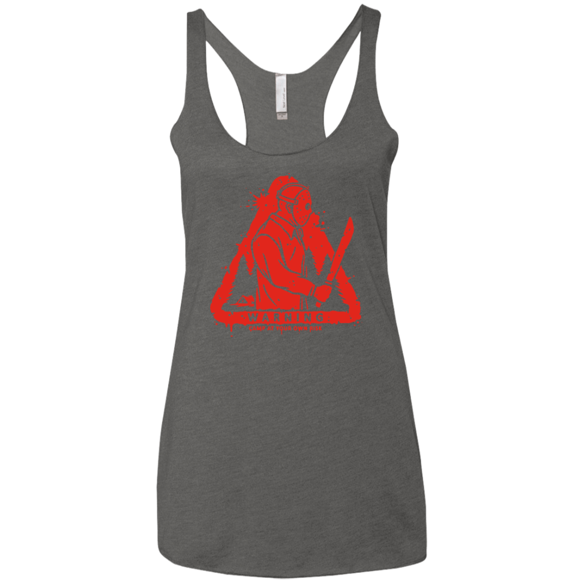 T-Shirts Premium Heather / X-Small Camp at Your Own Risk Women's Triblend Racerback Tank