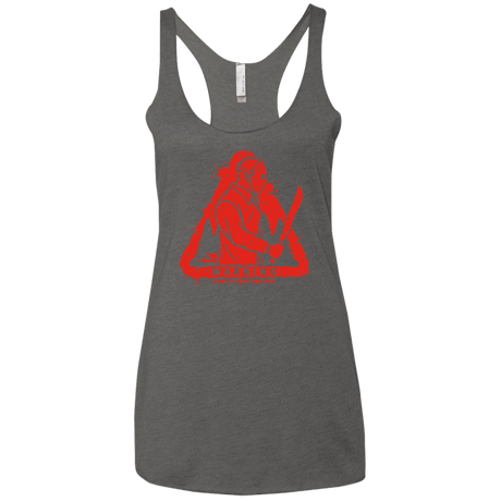 T-Shirts Premium Heather / X-Small Camp at Your Own Risk Women's Triblend Racerback Tank