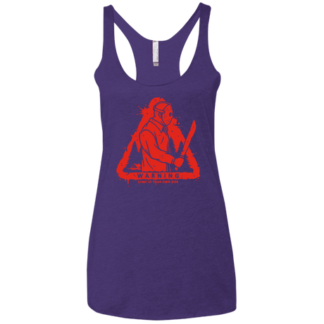 T-Shirts Purple Rush / X-Small Camp at Your Own Risk Women's Triblend Racerback Tank