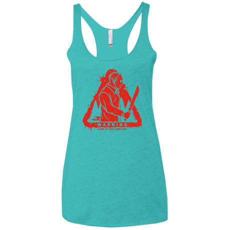 T-Shirts Tahiti Blue / X-Small Camp at Your Own Risk Women's Triblend Racerback Tank