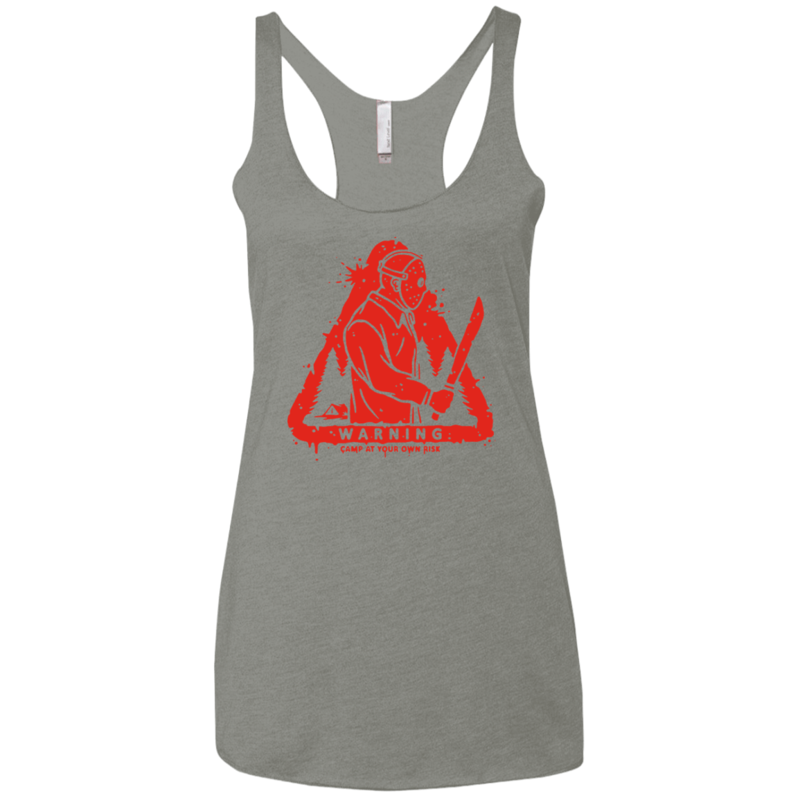 T-Shirts Venetian Grey / X-Small Camp at Your Own Risk Women's Triblend Racerback Tank
