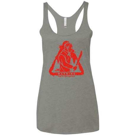 T-Shirts Venetian Grey / X-Small Camp at Your Own Risk Women's Triblend Racerback Tank