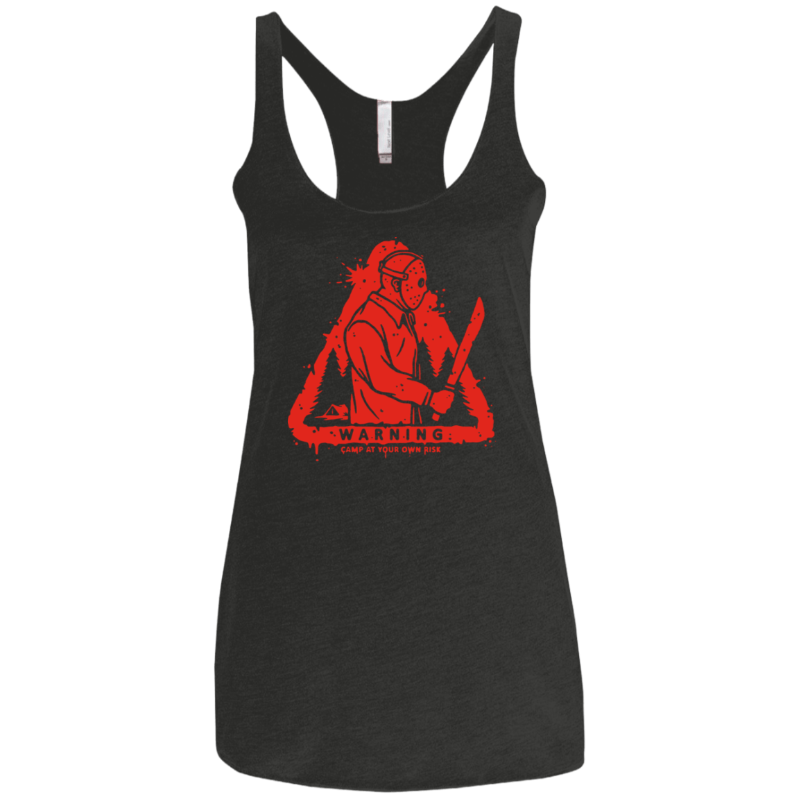 T-Shirts Vintage Black / X-Small Camp at Your Own Risk Women's Triblend Racerback Tank