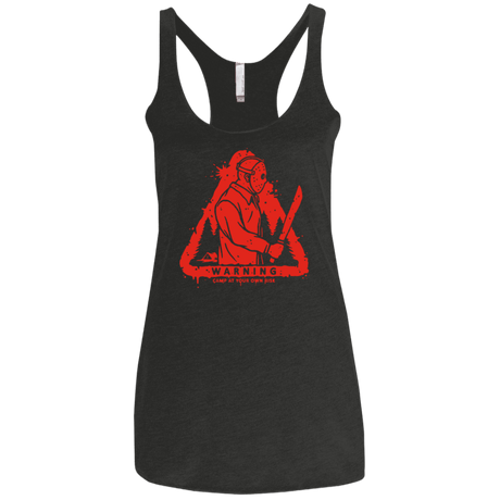 T-Shirts Vintage Black / X-Small Camp at Your Own Risk Women's Triblend Racerback Tank