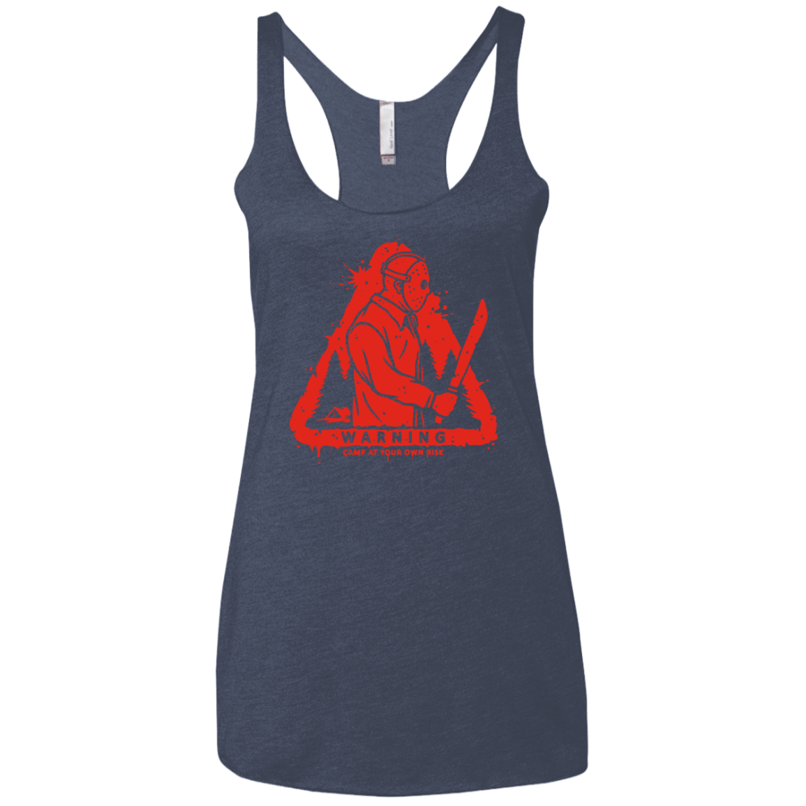 T-Shirts Vintage Navy / X-Small Camp at Your Own Risk Women's Triblend Racerback Tank