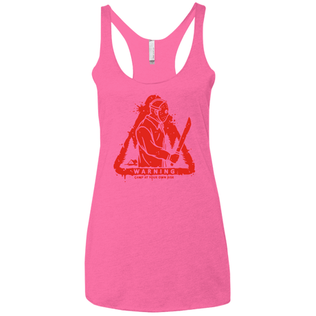 T-Shirts Vintage Pink / X-Small Camp at Your Own Risk Women's Triblend Racerback Tank