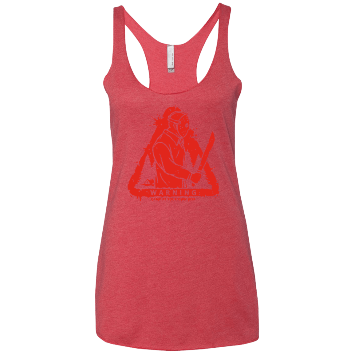 T-Shirts Vintage Red / X-Small Camp at Your Own Risk Women's Triblend Racerback Tank