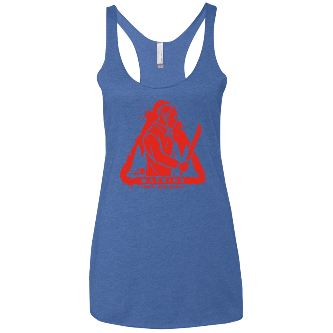 T-Shirts Vintage Royal / X-Small Camp at Your Own Risk Women's Triblend Racerback Tank