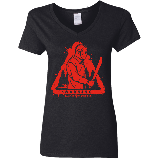 T-Shirts Black / S Camp at Your Own Risk Women's V-Neck T-Shirt