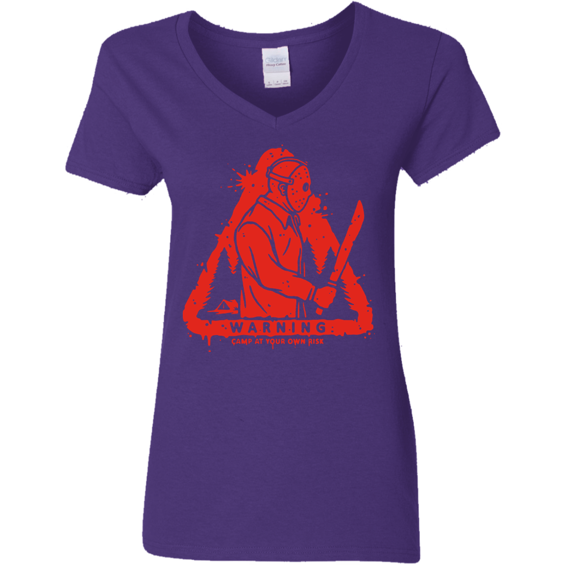 T-Shirts Purple / S Camp at Your Own Risk Women's V-Neck T-Shirt